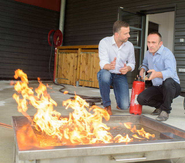 On-site fire extinguisher training